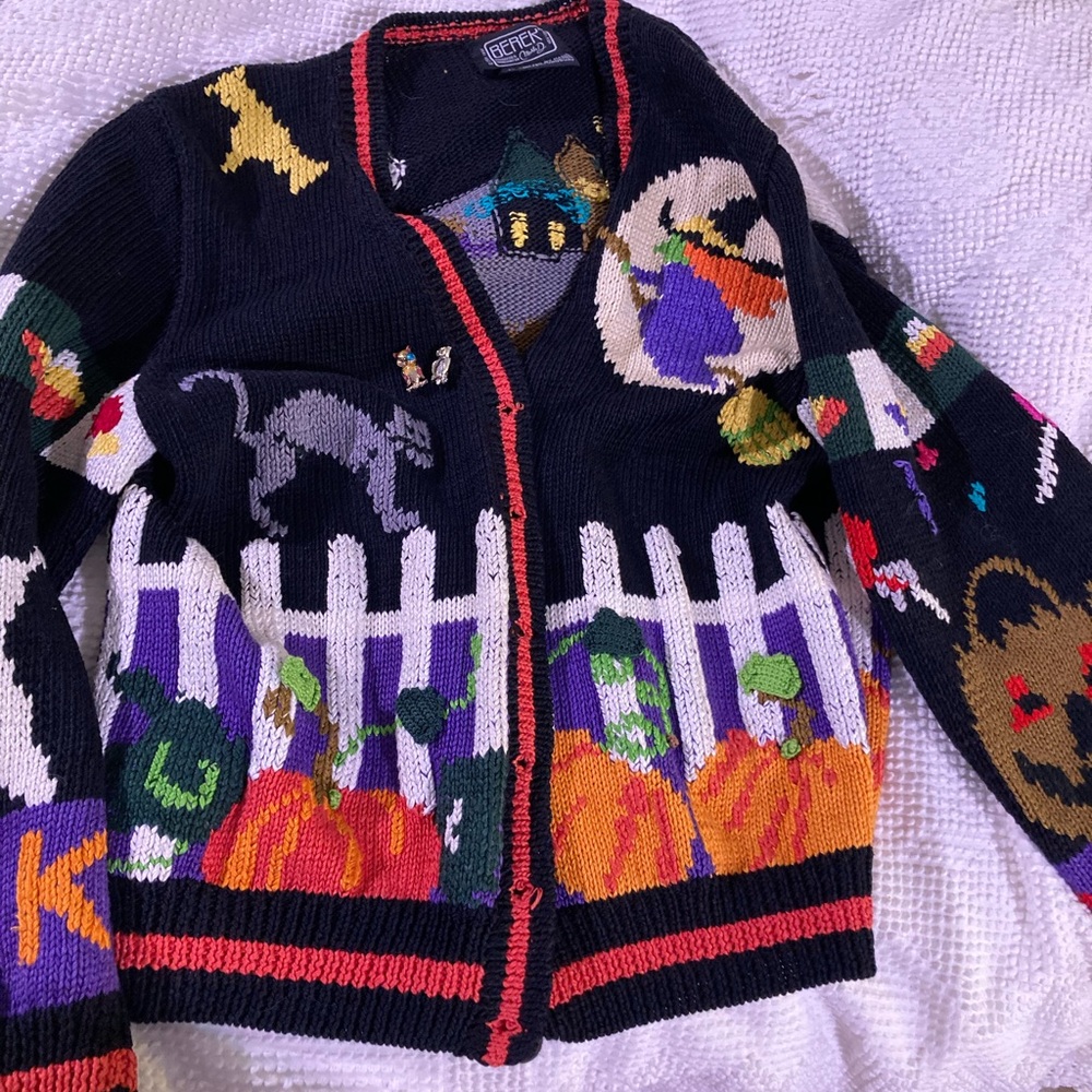 Berek vintage Halloween knit sweater cardigan